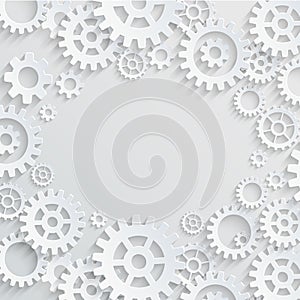 Vector gears and cogs abstract background