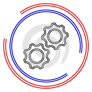 Vector gears - cogs icon - settings symbol