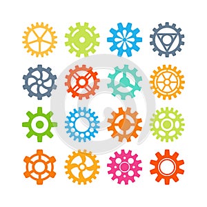 Vector gears icons set.