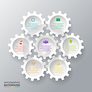 Vector gears for infographic.