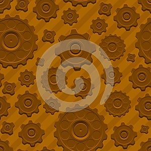 Vector gears seamless pattern