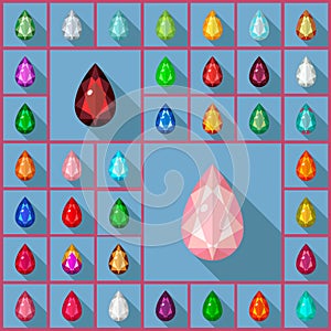 Vector gems briolette