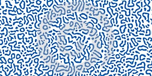 Vector Generative algorithm psychedelic background. Reaction-diffusion or turing pattern formation. Organic lines in memphis