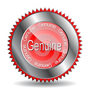vector 'genuineâ€™ label for promotion