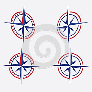 Vector geography science compass sign icon