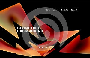 Vector geometric abstract background design template