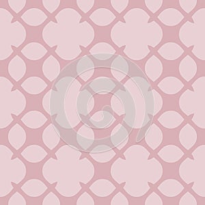 Vector geometric abstract seamless pattern. Simple elegant soft pink background