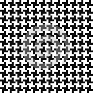 Vector geometric background - seamless textile pattern. Black and white texutre