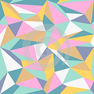 Vector geometric colorful polygon pattern in trendy color