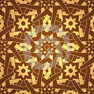 Vector Geometric Cross Flower Seamless Pattern