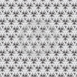 Geometric 3D pattern in gray tones. The design is suitable for decor, decoration, textile, factory, wallpaper, construction