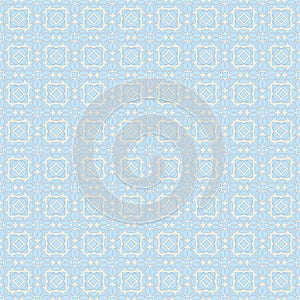 Vector geometric endless beige and light blue ornament