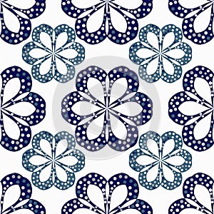 Vector geometric flowers seamless