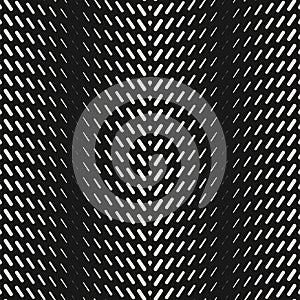 Vector geometric halftone seamless pattern with diagonal lines, zigzag, chevron