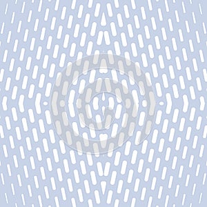 Vector geometric halftone seamless pattern with small lines. Light blue color