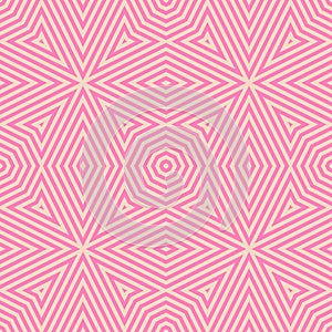 Vector geometric line seamless pattern. Abstract background with pink stripes