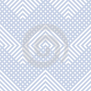 Vector geometric linear seamless pattern. Minimal blue and white background