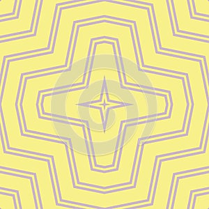 Vector geometric lines seamless pattern, chevron, zigzag. Yellow and lilac color