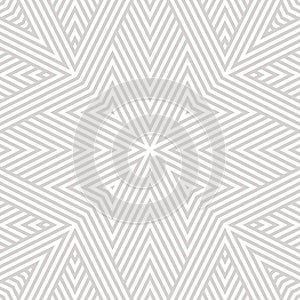 Vector geometric lines seamless pattern. Subtle beige and white ornament