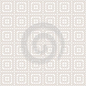 Vector geometric ornament in ethnic style. Abstract light beige seamless pattern