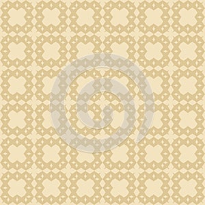 Vector geometric ornament in ethnic style. Gold abstract seamless pattern. Vintage design