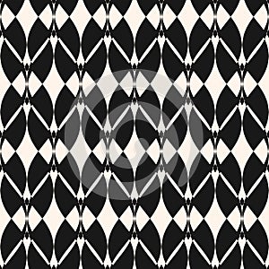 Vector geometric ornament pattern with curved shapes, lattice, mesh