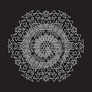 Vector Geometric Ornamental Mandala Design