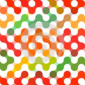 Vector geometric pattern of circles. Colored seamless backdrop