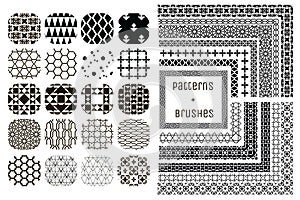 20 Vector Geometric Patterns and 11 Pattern Brushes
