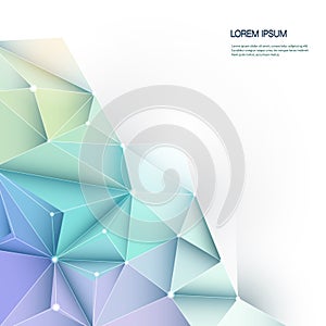 Vector Geometric, Polygonal, Triangle pattern in molecule structure shape