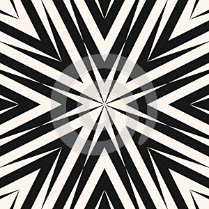 Vector geometric seamless pattern. Abstract black and white ornamental texture