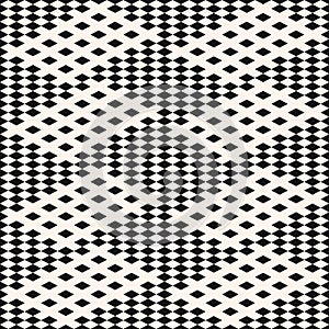 Vector geometric seamless pattern. Black and white checkered plaid texture