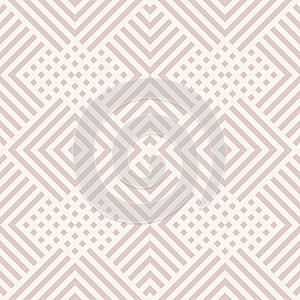 Vector geometric seamless pattern with diagonal, lines, squares, grid, chevron