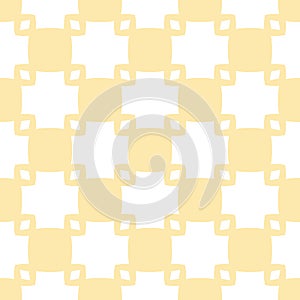 Vector geometric seamless pattern with flower shapes, squares, grid, tiles