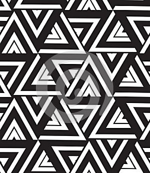 Vector geometric seamless pattern. Modern triangle texture, repe