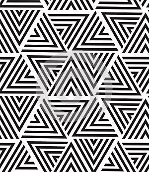 Vector geometric seamless pattern. Modern triangle texture, repe