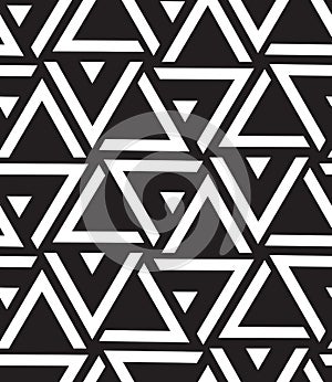 Vector geometric seamless pattern. Modern triangle texture, repe