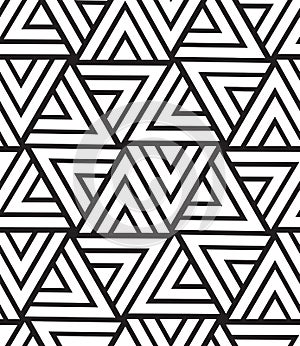 Vector geometric seamless pattern. Modern triangle texture, repe
