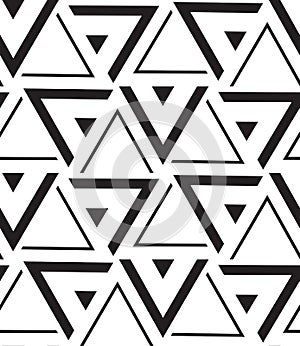 Vector geometric seamless pattern. Modern triangle texture, repe