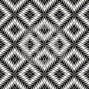 Vector geometric seamless pattern. Monochrome texture with halftone transition