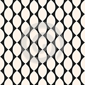 Vector geometric seamless pattern with ovate shapes, curved line photo