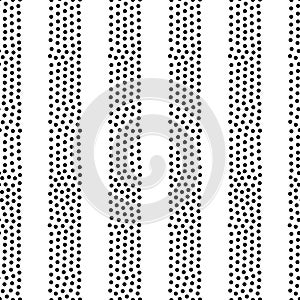 Vector geometric seamless pattern. Repeating abstract dots verti
