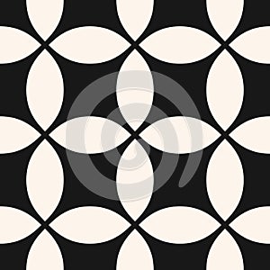 Vector geometric seamless pattern with rounded shapes, grid, net, mesh, lattice