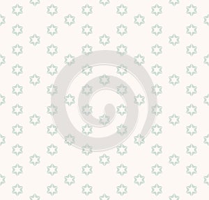 Vector geometric seamless pattern with small flower shapes, stars, snowflakes.