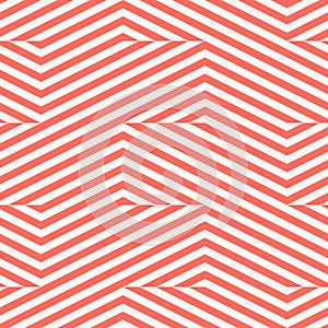 Vector geometric seamless pattern with stripes, broken lines, chevron, zigzag