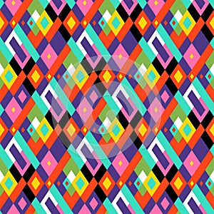 Vector geometric seamless plaid pattern with squares, checks