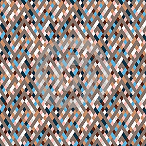 Vector geometric seamless plaid pattern with squares, checks