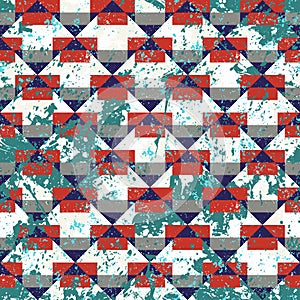 Vector geometric sporty seamless pattern with stripes