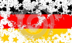 Vector German grunge flag. Using for decoration works. Vector Deutsch grunge flag