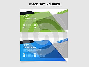 Vector gift vouchers with bow ribbons, white and blue backgrounds. Creative holiday cards or banners. Design concept